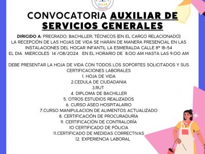 Convocatoria Servicios Generales